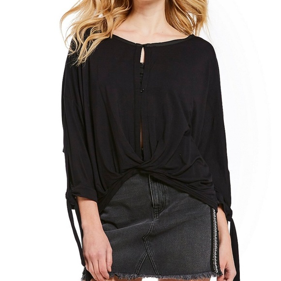 Free People Tops - NWT Free People Wrap Key-Hole Blouse